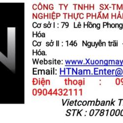 Công ty máy chế biến thực phẩm tại thanh hóa