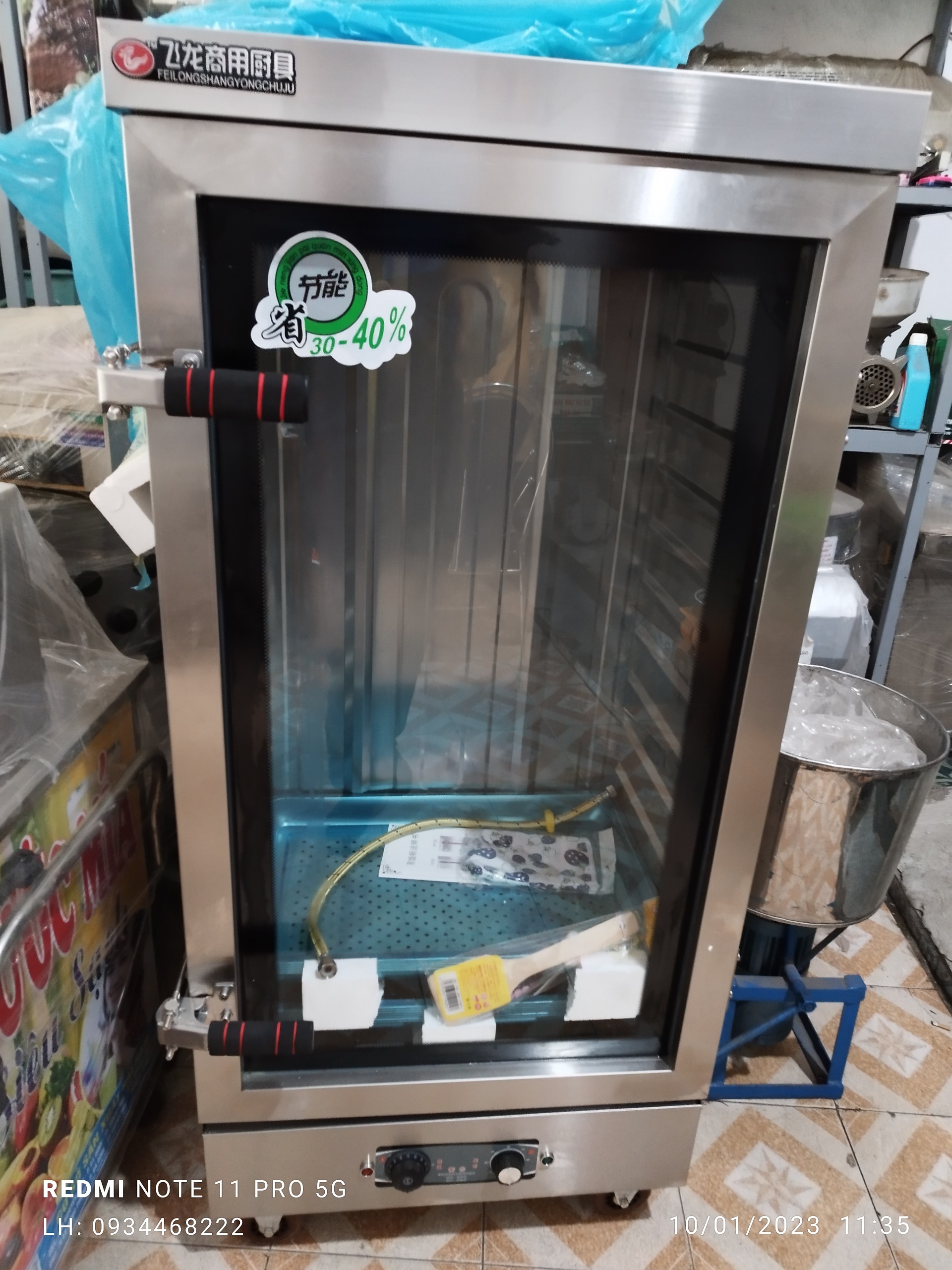 Tủ nấu cơm , hấp trưng bày bánh bao