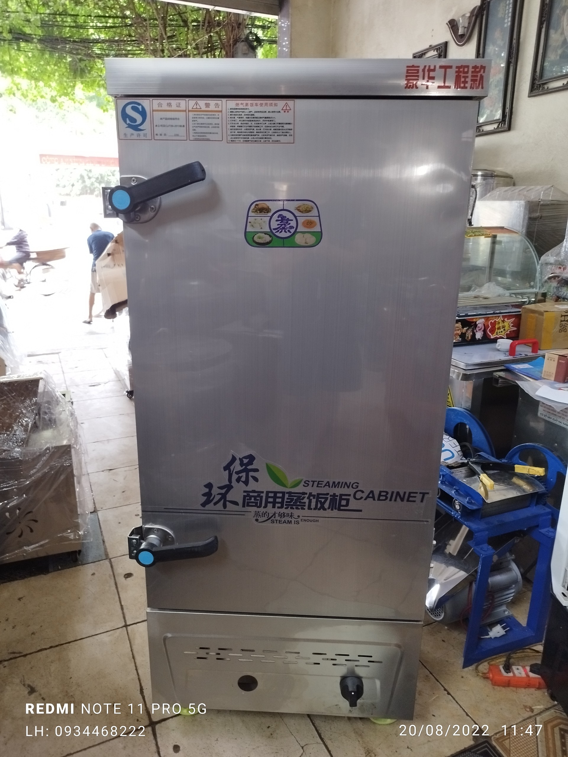 Tủ Hấp Bánh , Nấu Cơm 12 khay điện & GAS