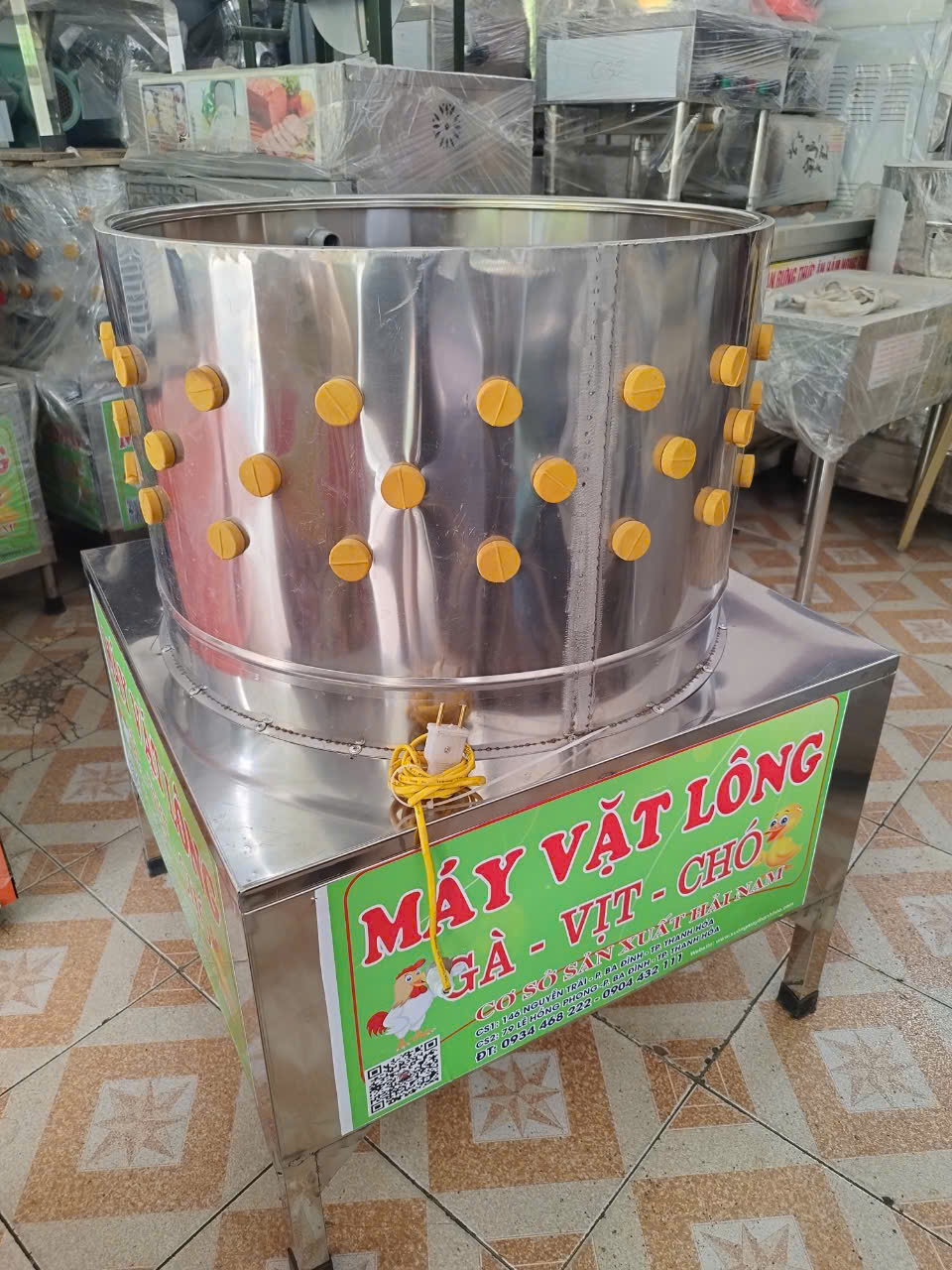 máy vặt lông gà vịt mâm tròn