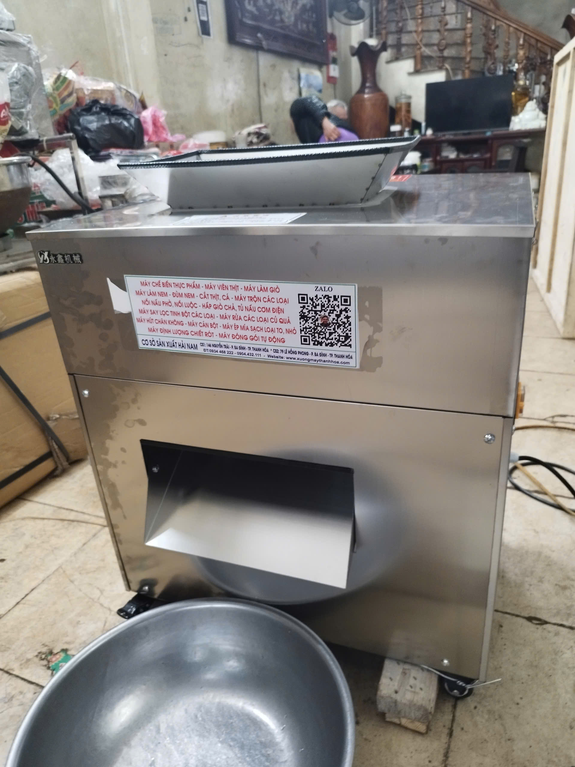 Máy thái thịt gà vịt